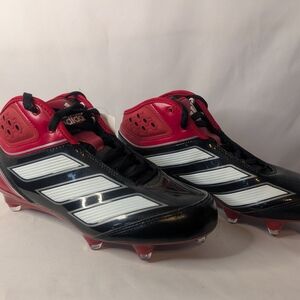 NIB Adidas Malice 2 D Men's Size 6.5 Black and Red Football Cleats